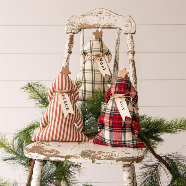 Tree with Christmas Words Pillows