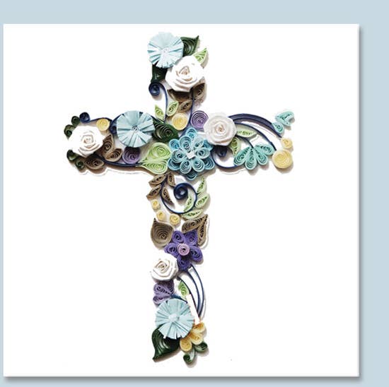 Floral Cross Quilling Card