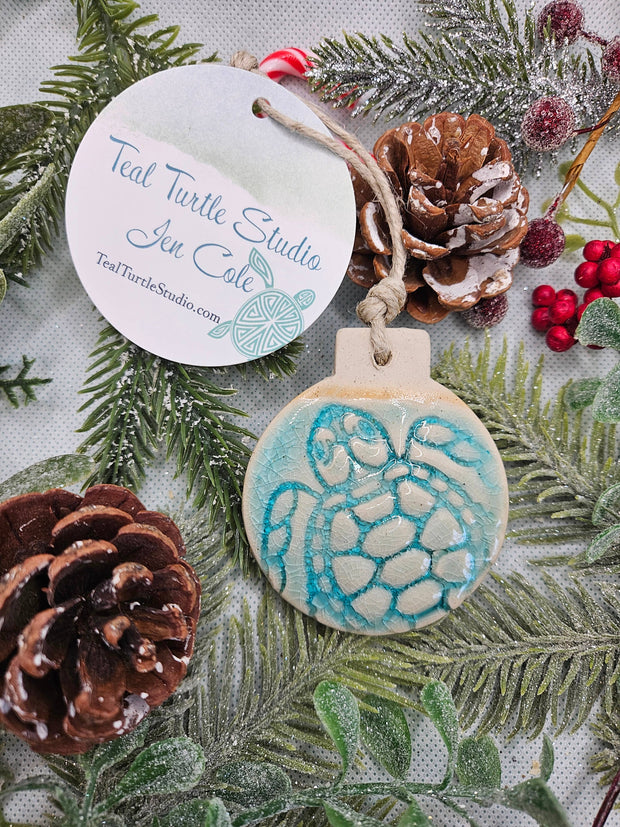 Sea Turtle Ceramic Ornament