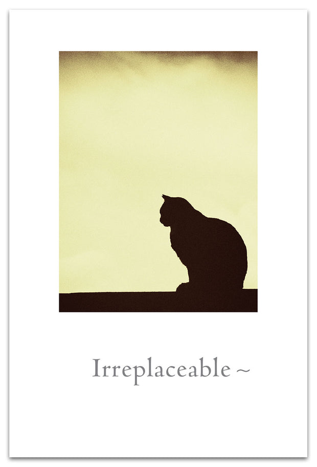 Cat Silhouette Pet Condolence Card