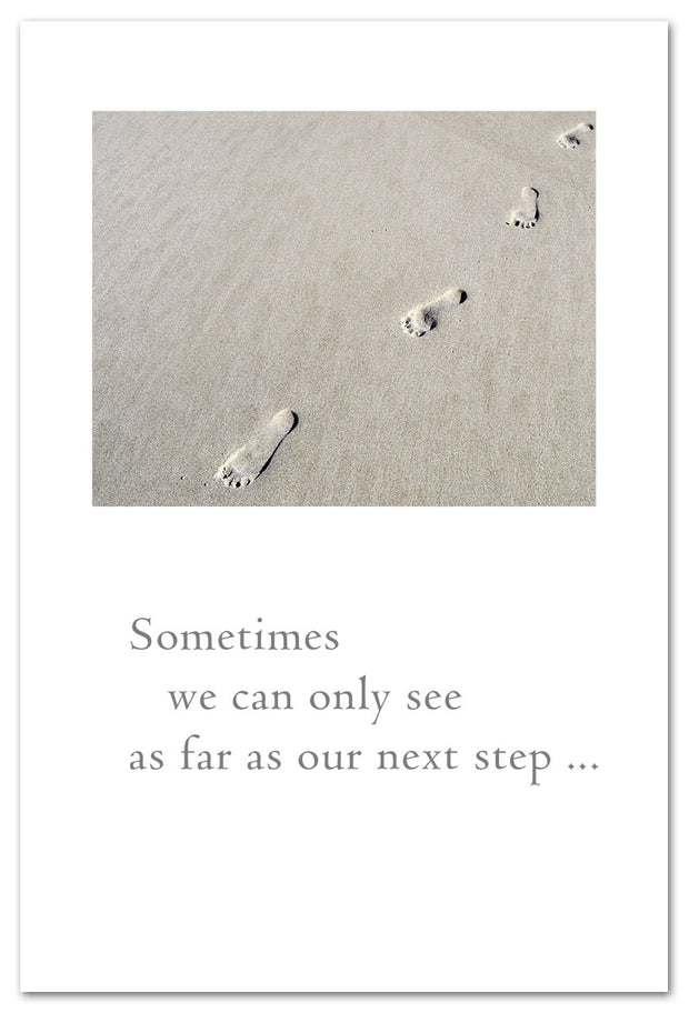 Footprints in the Sand Support & Encouragement Card