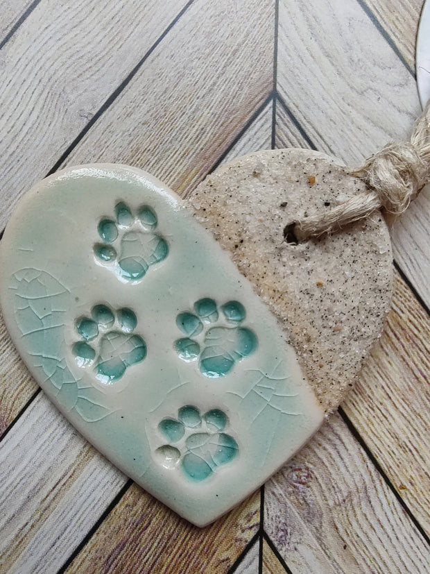 Pet Beach Heart Ornament