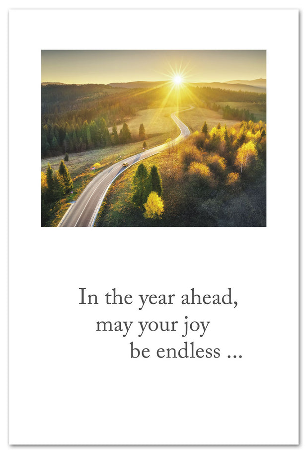 Sun Shining on Road Birthday Card