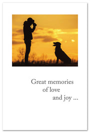 Dog Posing for Pic Pet Condolence Card