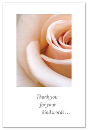 Soft Pink Rose Thank You Card