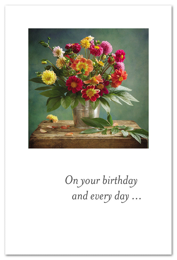 Flowers Being Arranged Birthday Card