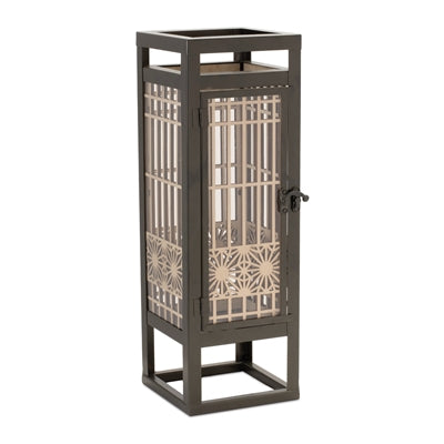 Wood & Iron Candle Lantern