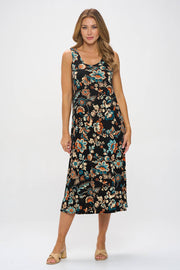 Boho Blossom Slinky Tank Dress