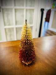 Candy Corn Glitter Bottle Brush Trees