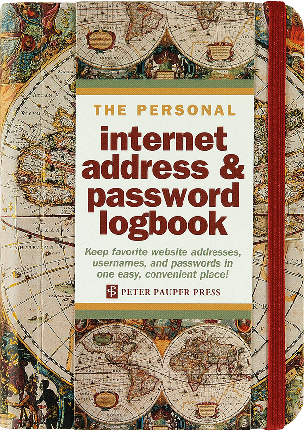 Old World Internet & Password Logbook