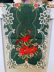 16x72” Christmas Cardinal Table Runner