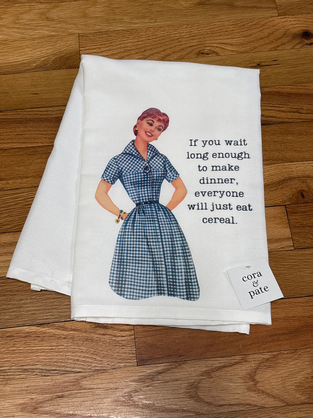 Make Dinner Flour Sack Towel