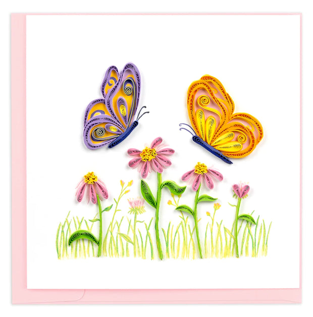 Bright Butterflies Quilling Card