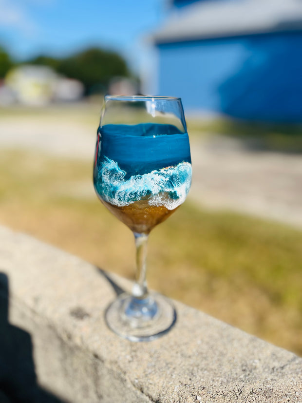 Ocean Stemmed Wine Glass