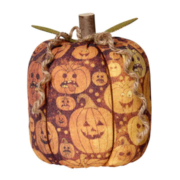 Jack-o-Lantern Fabric Pumpkin Large