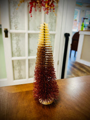 Candy Corn Glitter Bottle Brush Trees