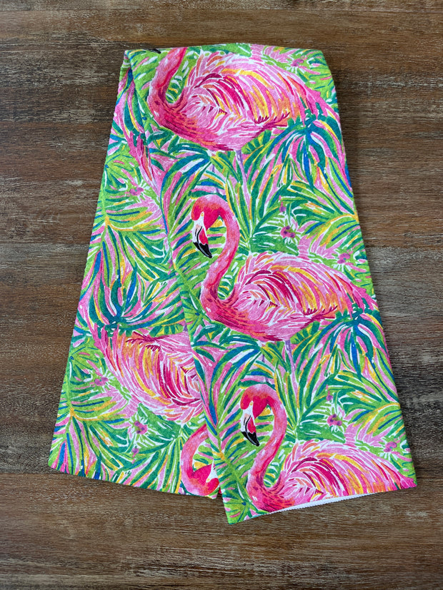 Flamingos & Ferns Eco-Dishtowel