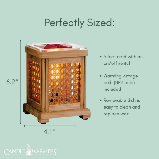 Wood & Cane Vintage Style Illumination Fragrance Warmer