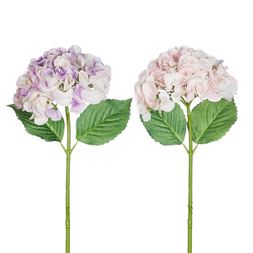 Real Touch Hydrangea Stems, Pink or Purple