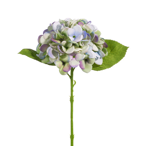 Real Touch Green & Purple Hydrangea Stem, 13"