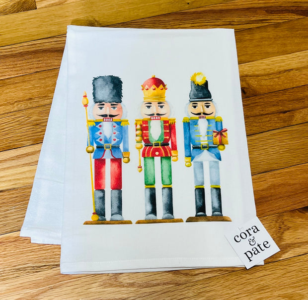 We Three Nutcrackers Flour Sack Towel