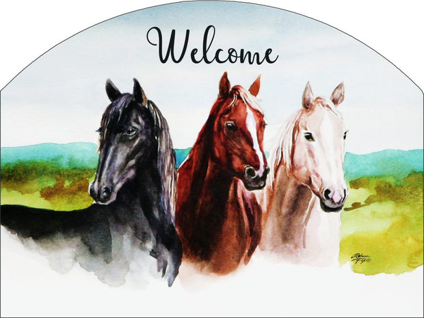 Horse Triple Garden Sign