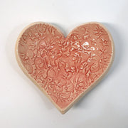 Large Heart Pressed Pottery Bowl