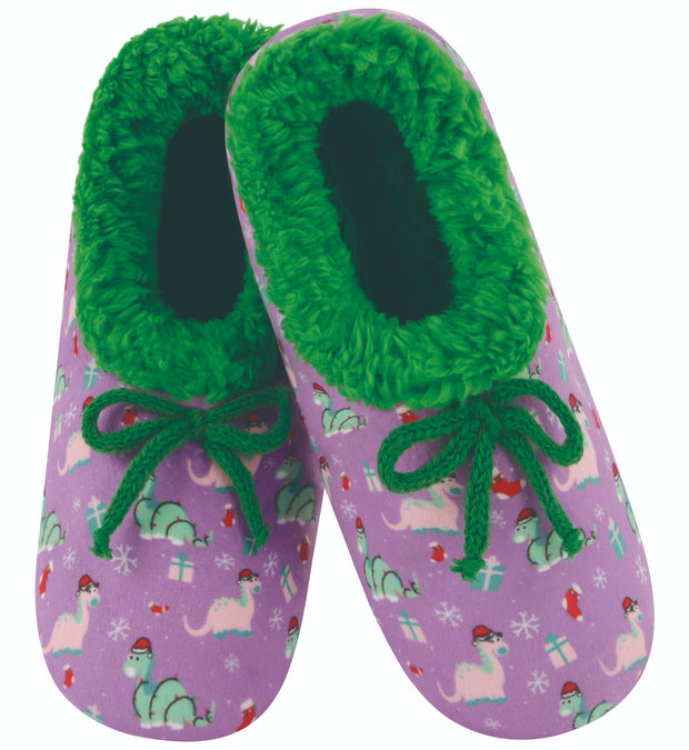 Kids Holly Jolly Holiday Prints Snoozies Slippers, 3 Styles