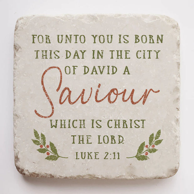 Luke 2:11 Christmas Scripture Stone