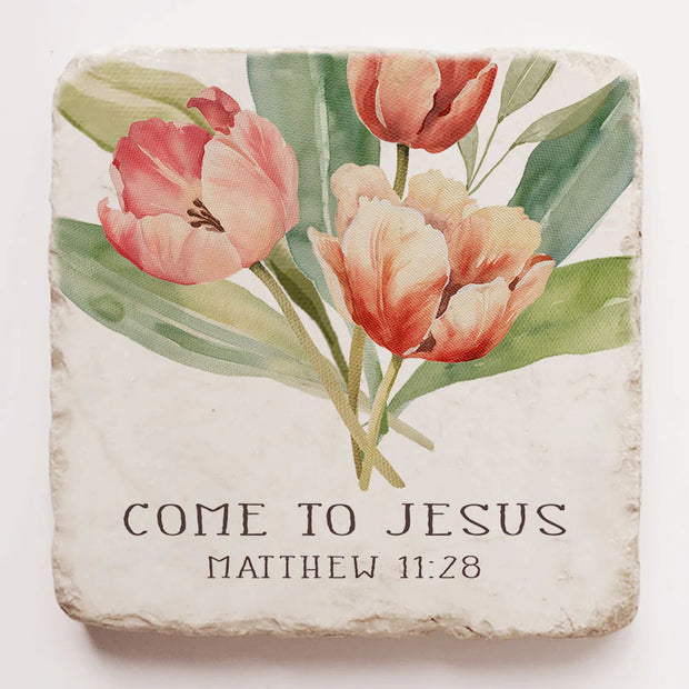Matthew 11:28 Scripture Stone
