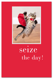Seize the Day Cat Birthday Card
