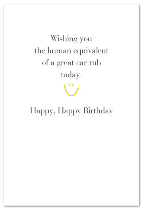 Ear Rub Dog Birthday Card