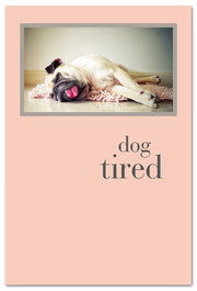 Sleeping Pug Support & Encouragement Card