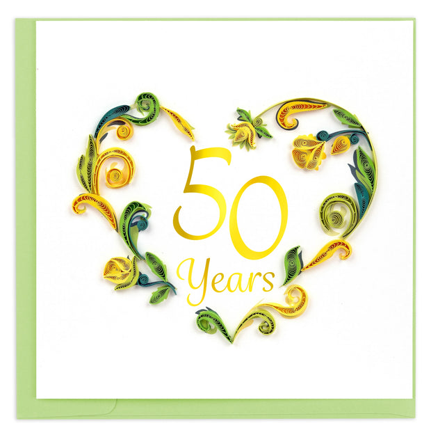 50th Wedding Anniversary Quilling Card