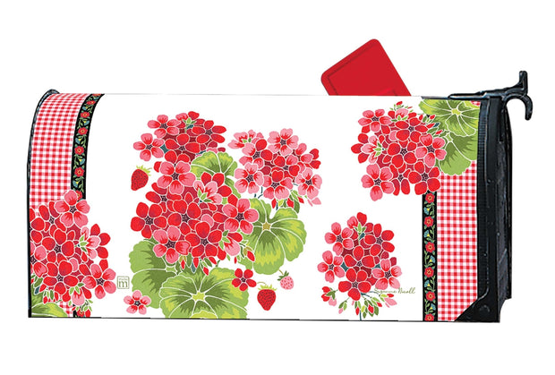 Gingham Geranium Mailbox Wrap