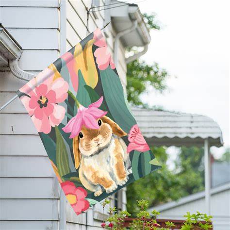 Garden Bunny Standard Flag