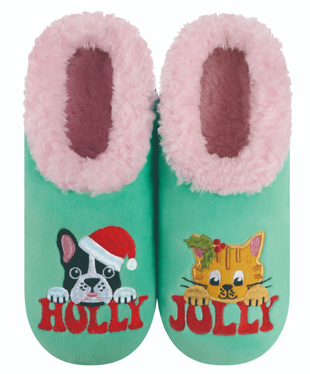 Holly Jolly Snoozies Slippers