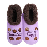 Chocolate Makes Me Happy Snoozies Slippers