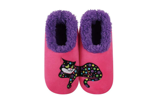 Polka Dot Cat Snoozies Slippers