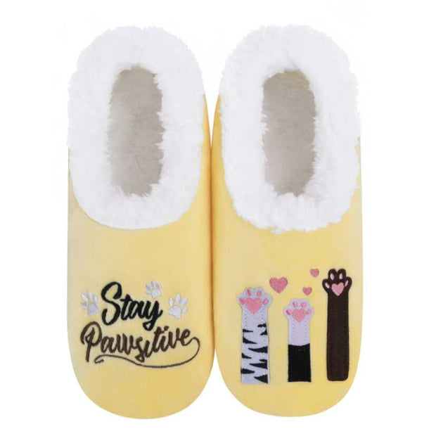 Stay Pawsitive Snoozies Slippers