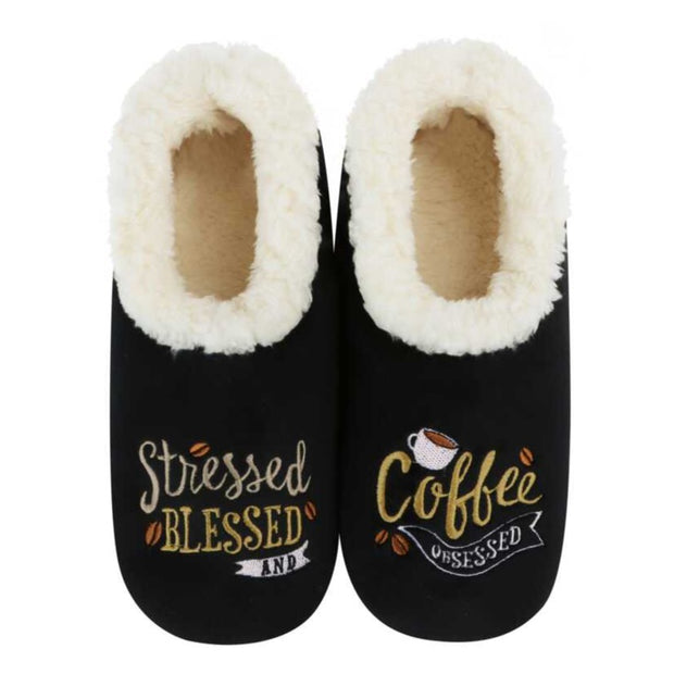 Coffee Obsessed Snoozies Slippers
