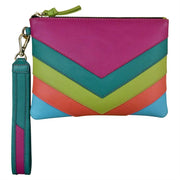 Multi Color Top Zip Wristlet by ili New York