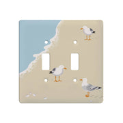 Seagulls & Beach Waves Ceramic Switch Plates