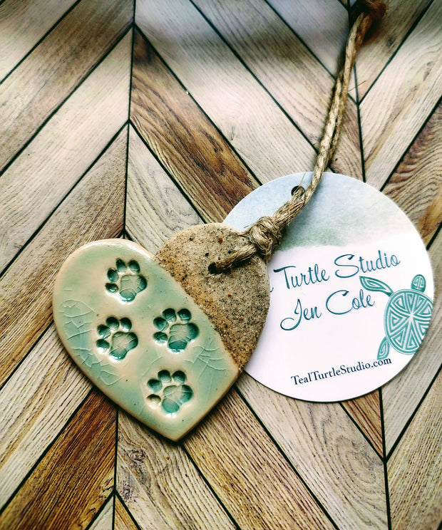 Pet Beach Heart Ornament