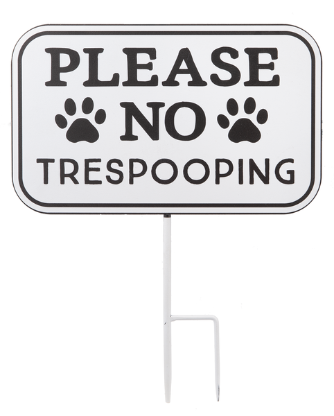 Please No Trespooping Yard Stakes