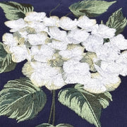 White Hydrangea Embroidered Indoor/Outdoor Pillow