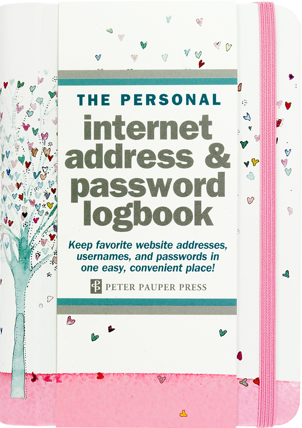 Tree of Hearts Internet Address & Password Logbook