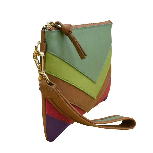 Multi Color Top Zip Wristlet by ili New York