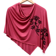 Botanical Poncho Collection Black Ink