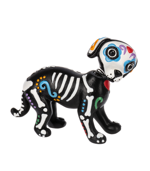 Sugar Skull Dog Figurines